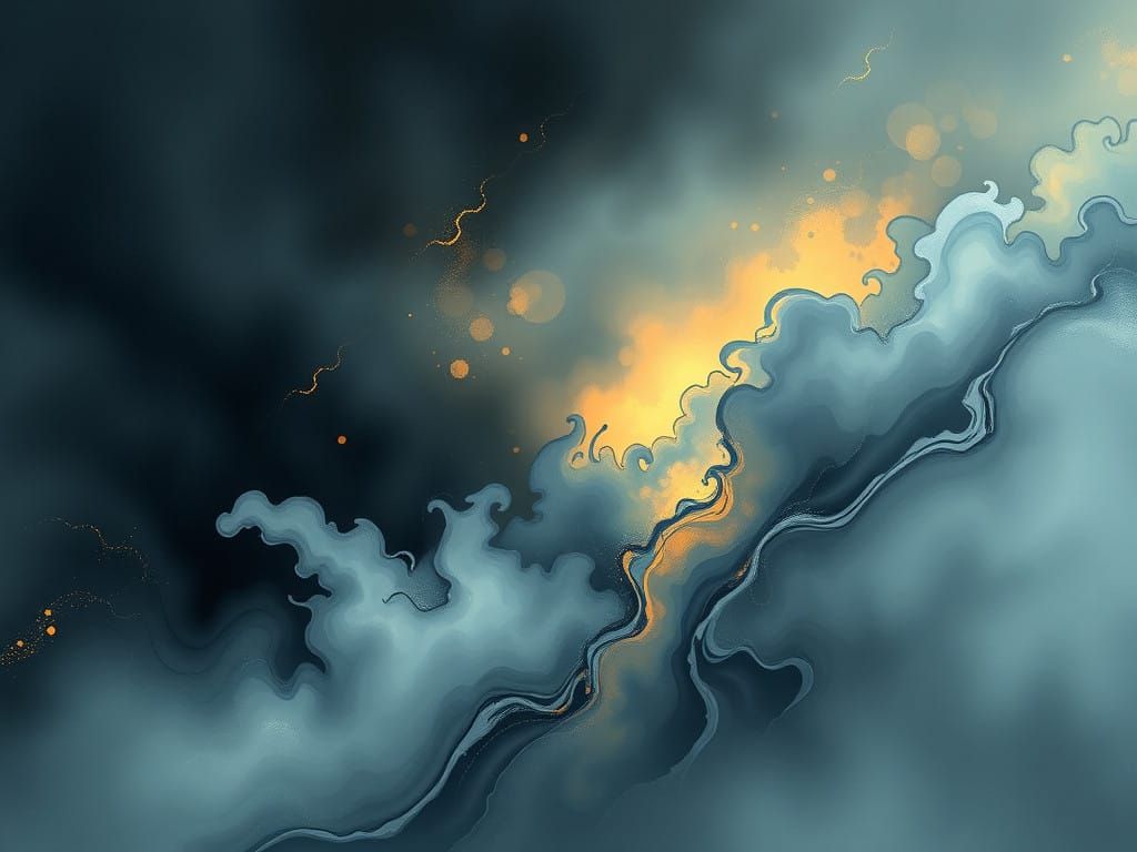 Muted Blue Dreamscapes in Surrealist Style