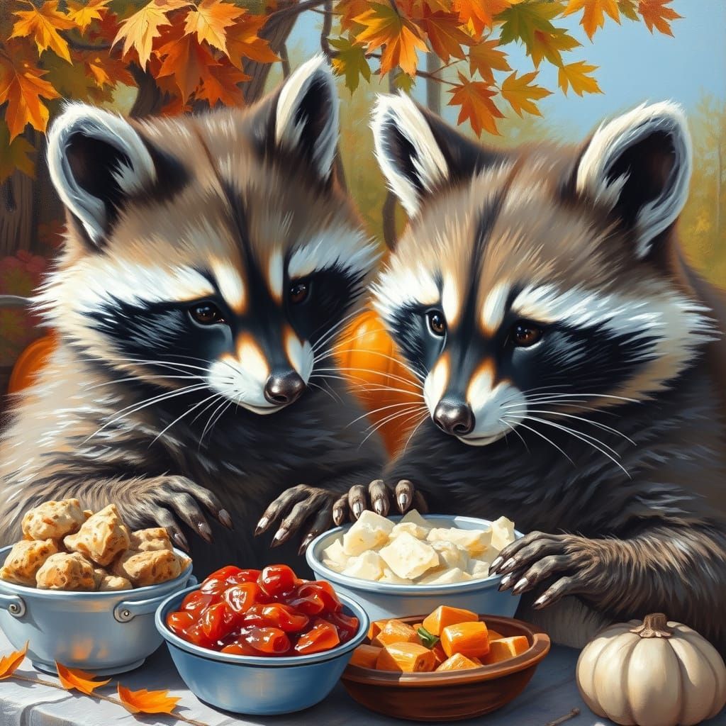 Raccoon Thanksgiving