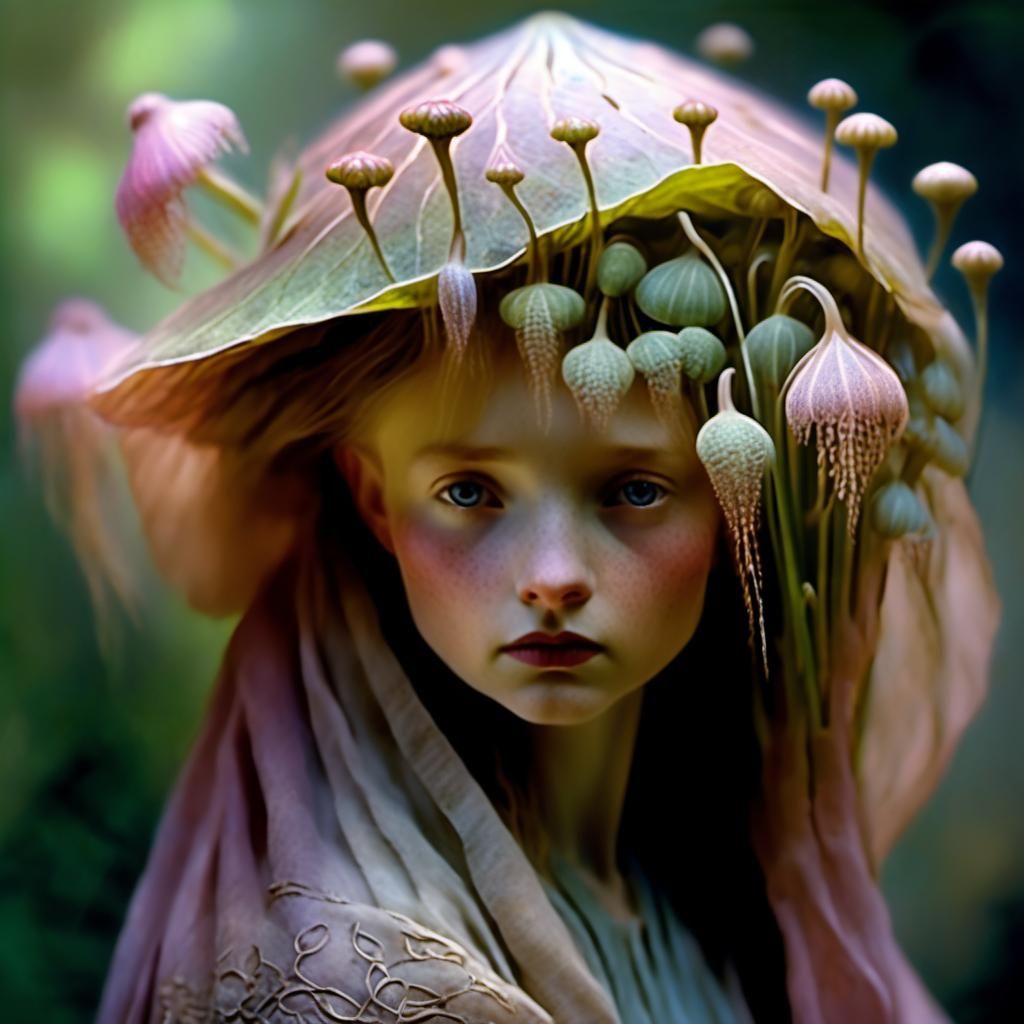 Child in Desert Cliffs, Magic Realism Alcohol Ink Art