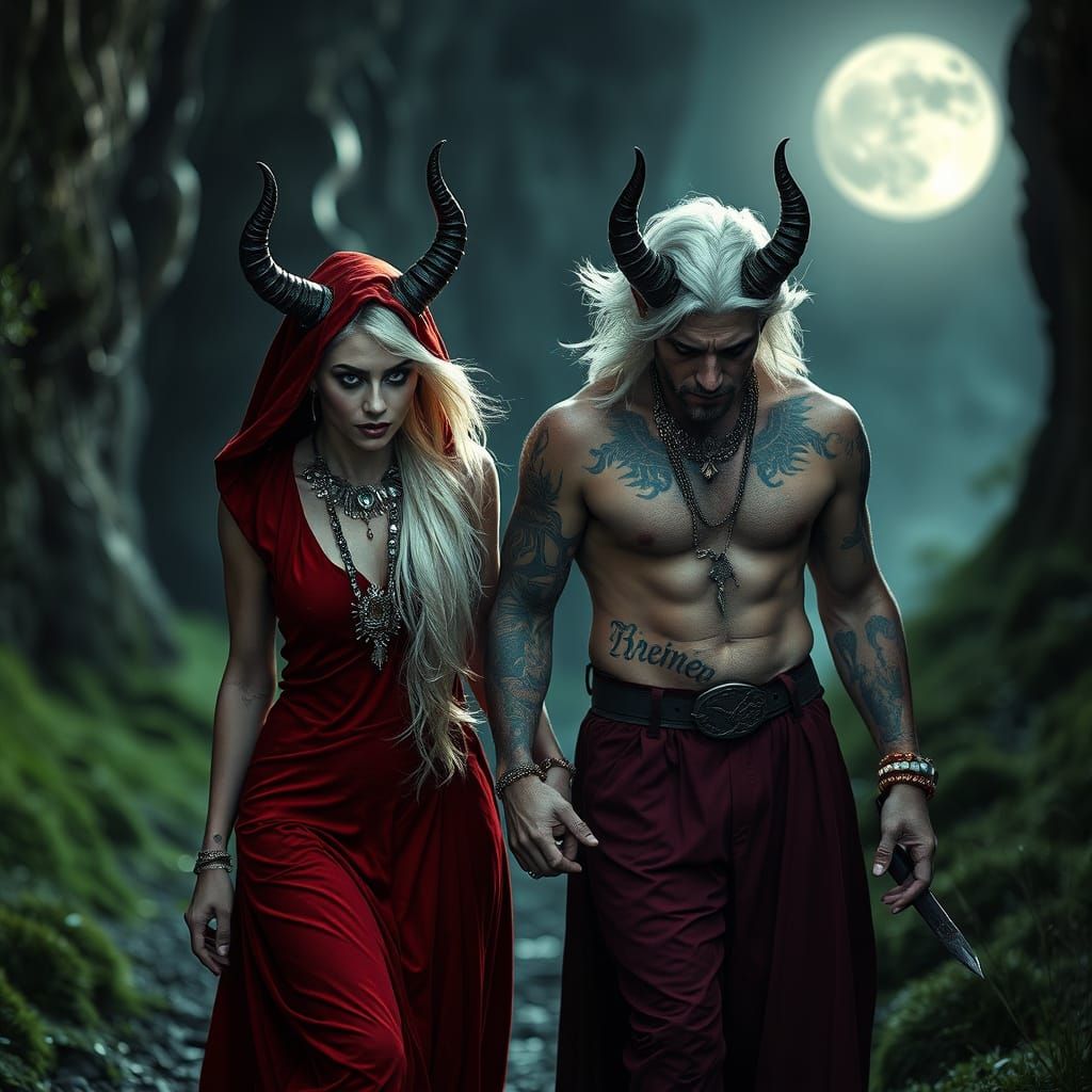 'Un couple de sorciers-démons