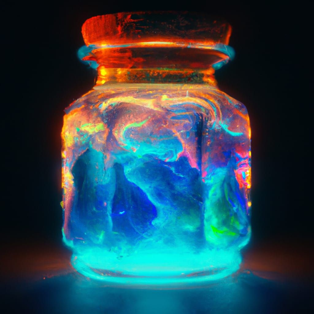Neon Lights in a Jar: Cosmic Concept Art