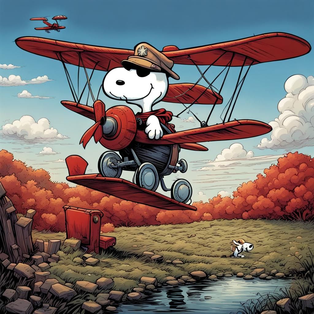 Snoopy vs Red Baron: Comic Book Art