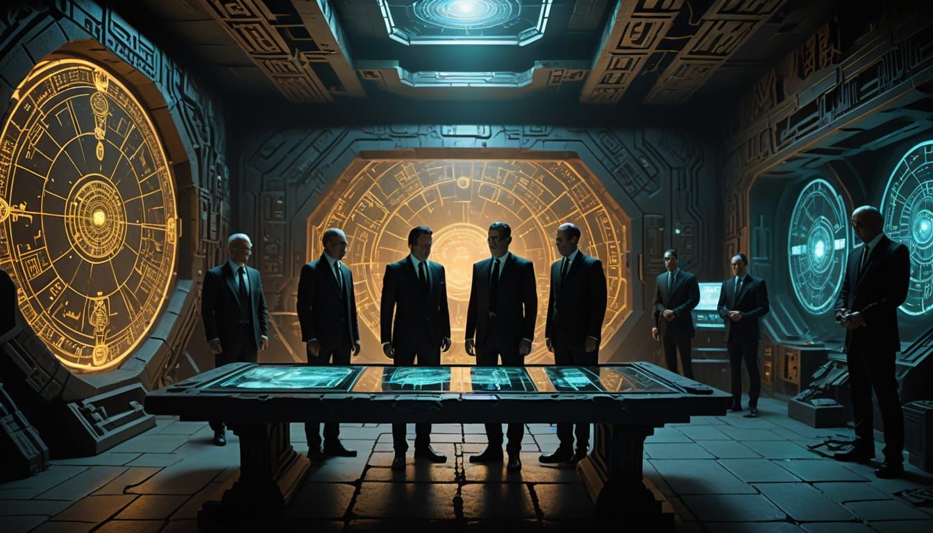 Men in Black Team Investigating Alien Artifact