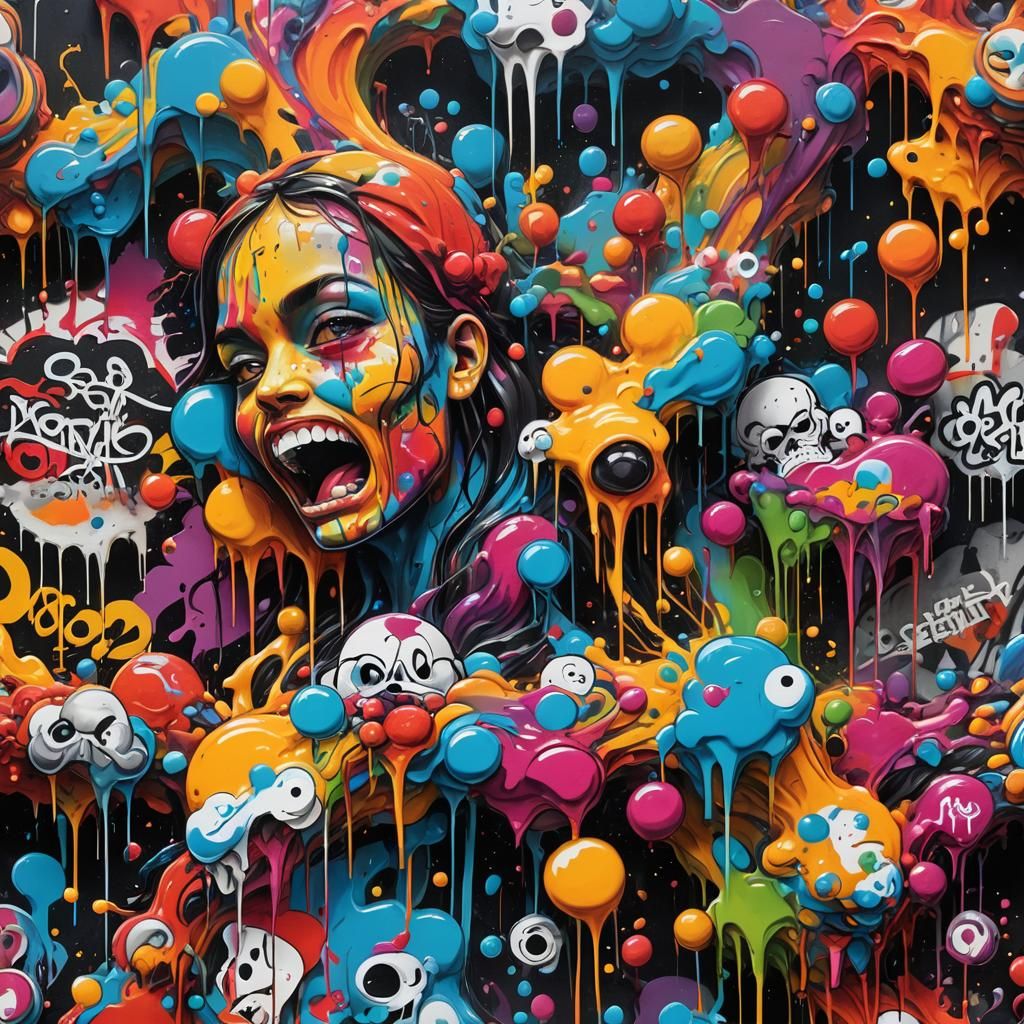 Carnal Delights: Graffiti Art in Polychromatic Hues