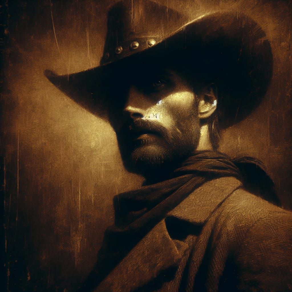 A Haunting Western Landscape in Surrealist Style