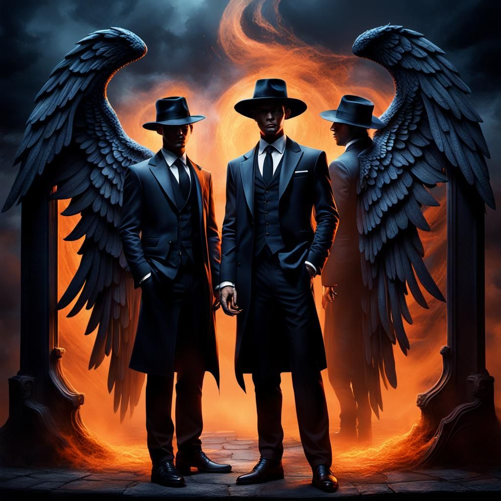 Mystical Portal Guardians: Dark Fantasy Angel Hybrids