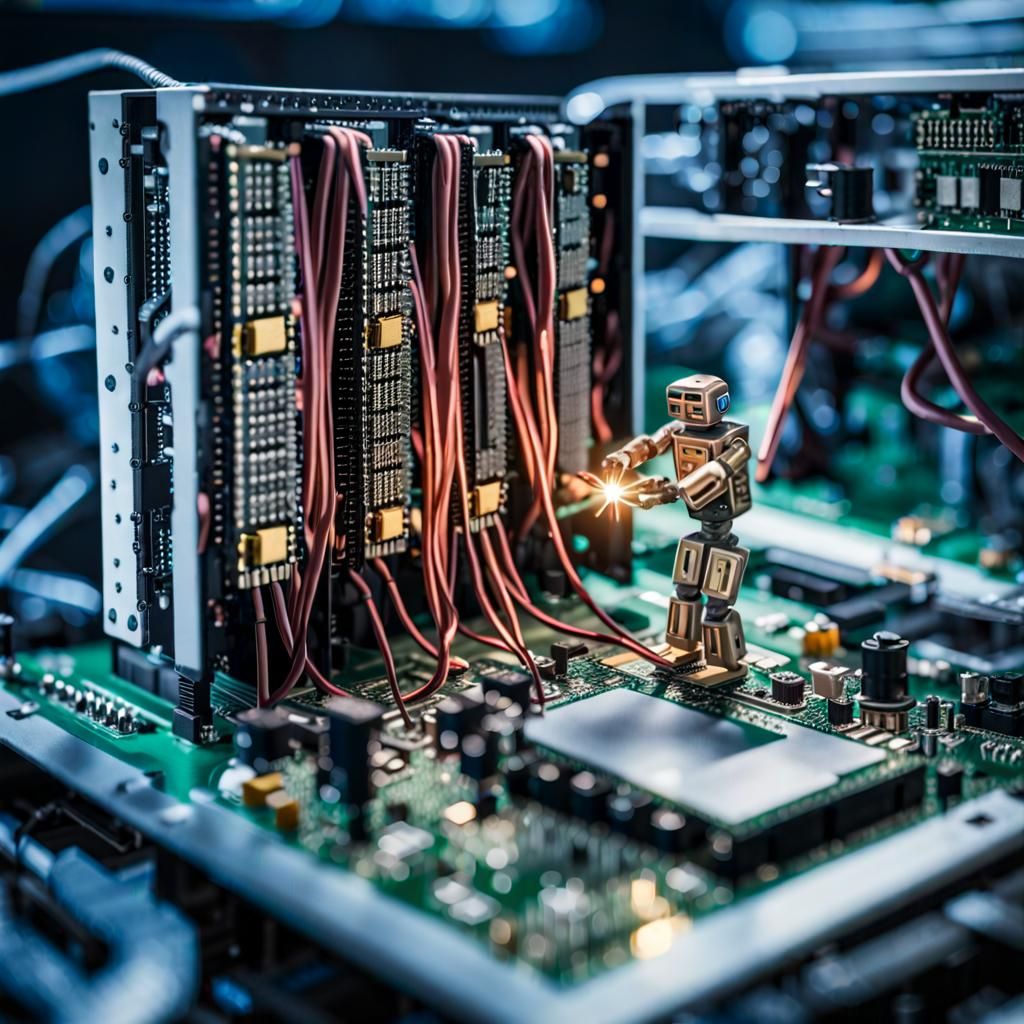 Robots Repairing a Supercomputer's Circuitry