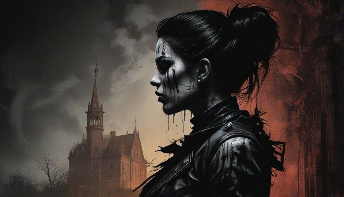 Eerie Ghostly Encounter in a Decayed Manor