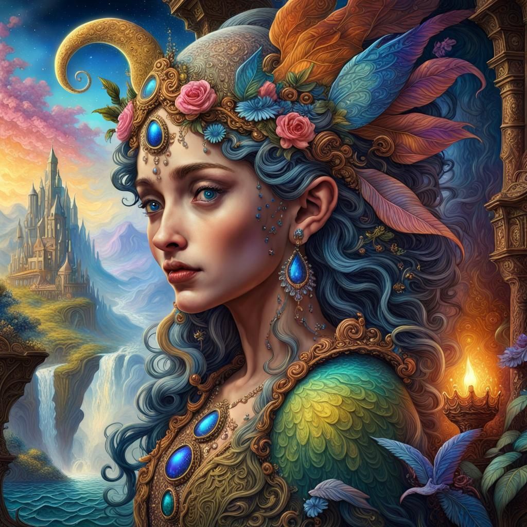 Fantastical Matte Painting in Unreal Engine Style