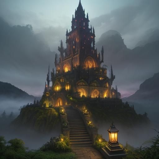 Eiffel Tower at Dusk: A Fantasy Concept Art