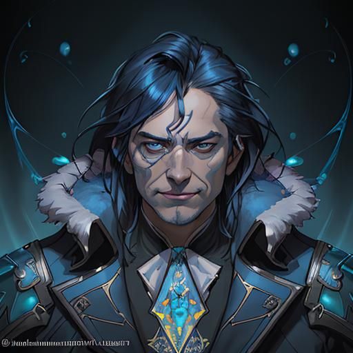 Dramatic Sociopath in Blue Fur Coat