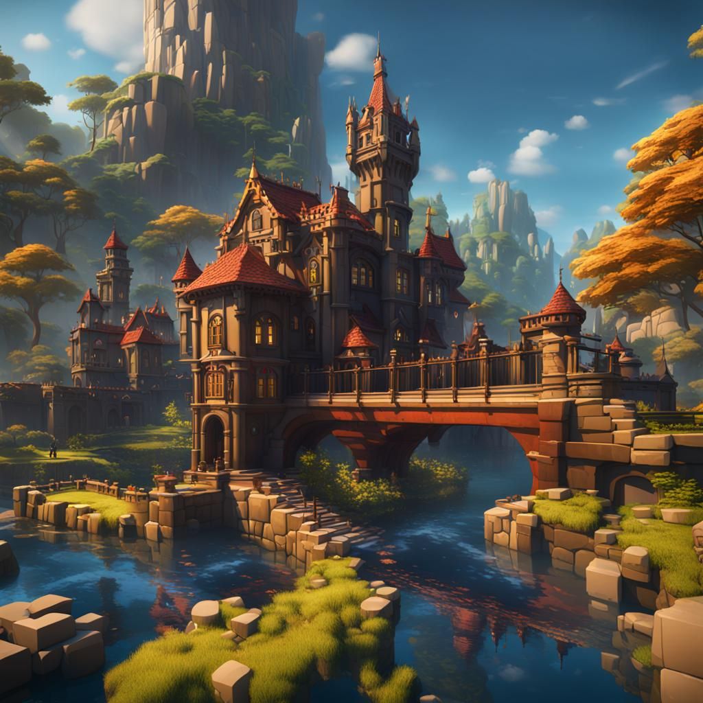 Detailed Matte Painting of Roblox in Unreal Engine 5