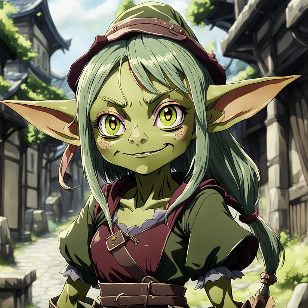 Anime Goblin Girl Portrait