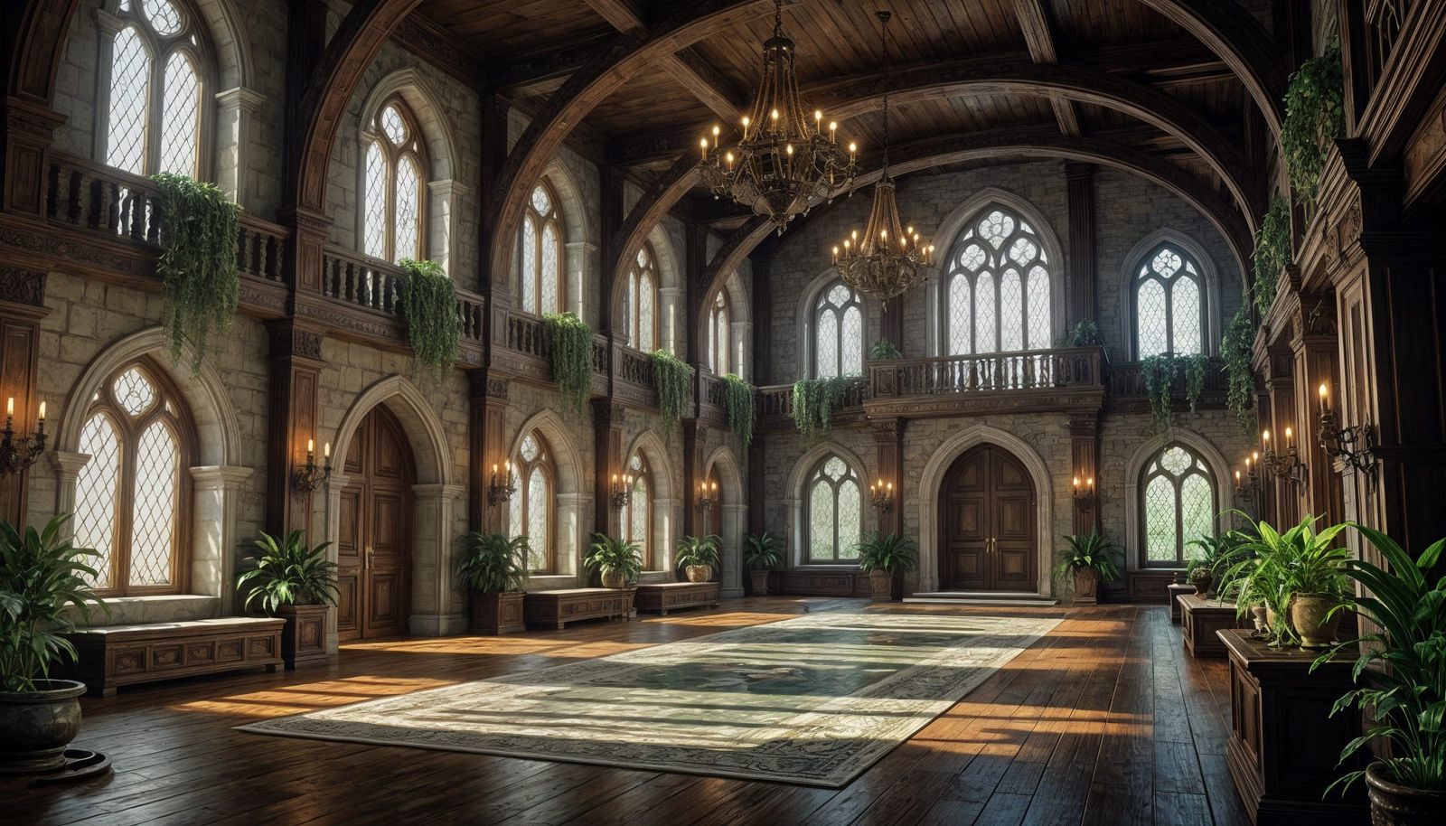 Elven Mansion Great Hall: Fantasy Concept Art
