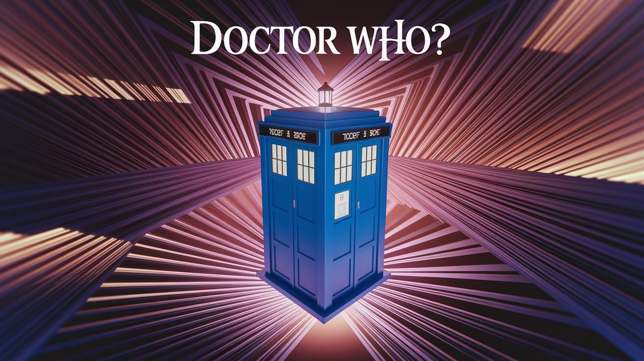 Stunning 3D Tardis Artwork in Intersecting Lines Style