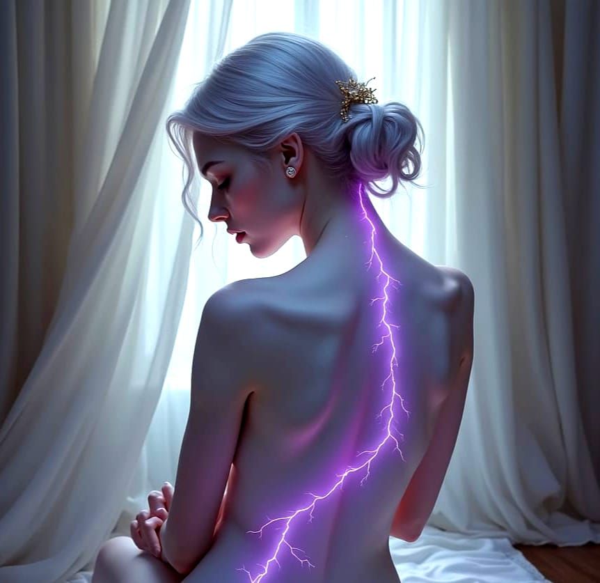 Ethereal Beauty with Fractured Porcelain Skin