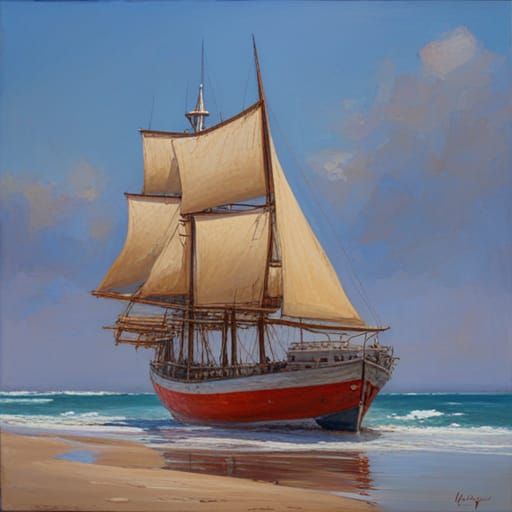 Luminous Landscape in Oil Painting Style