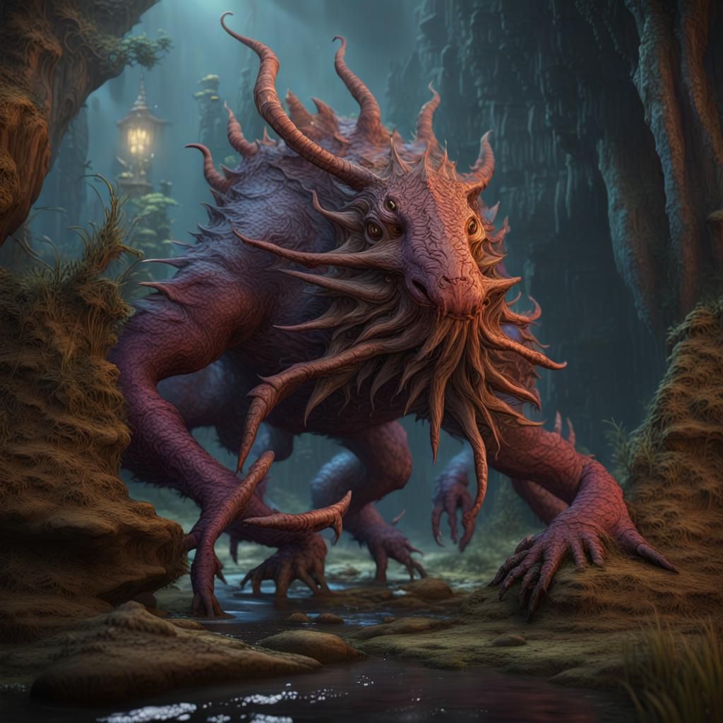 Fantastical Jibboo Creature in Detailed Matte Painting
