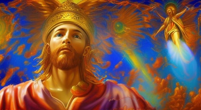 Heavenly Court of God: Hyperrealistic Concept Art