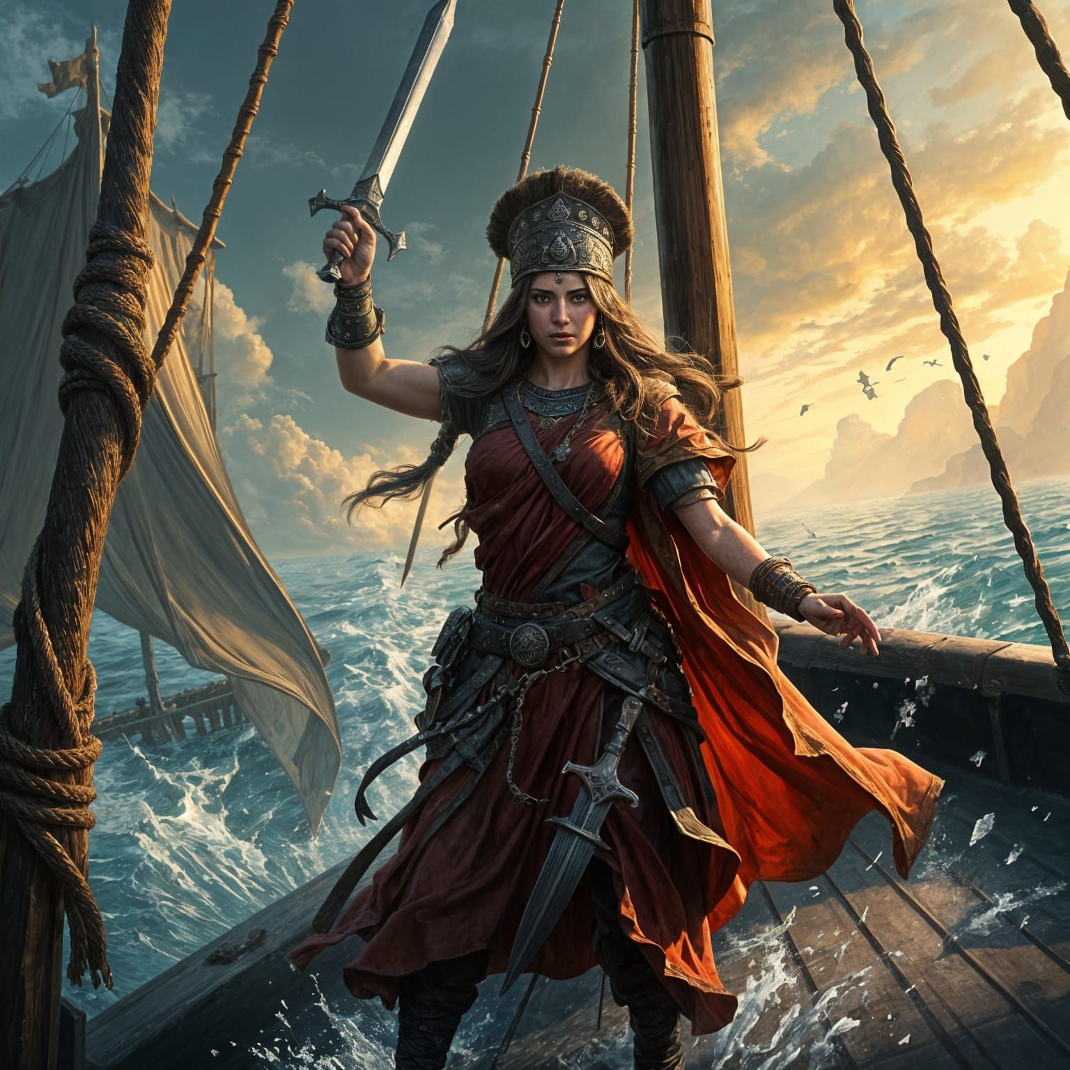 Ancient Persian Warrior Princess Commands the Galley Fleet