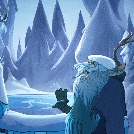Ice King Overlooking His Winter Kingdom