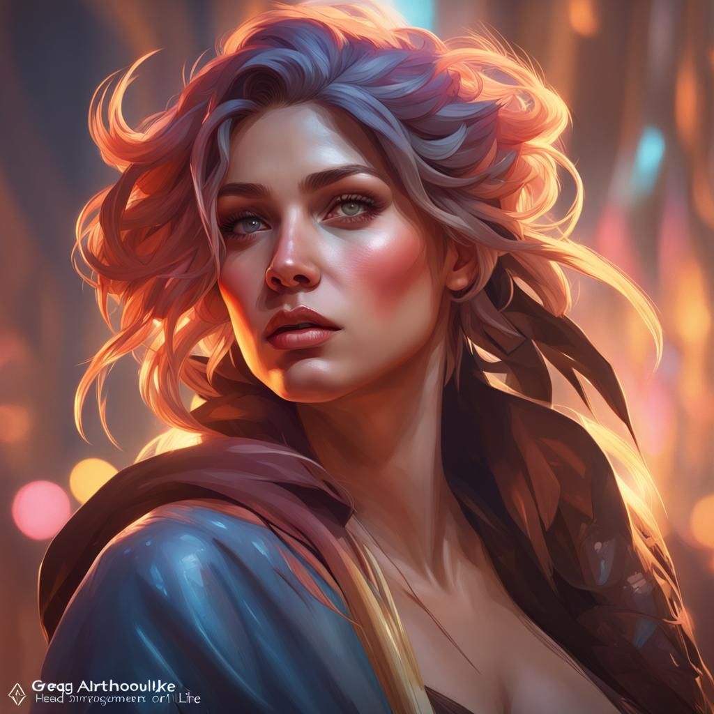 Radiant Woman Portrait in Dynamic Lighting