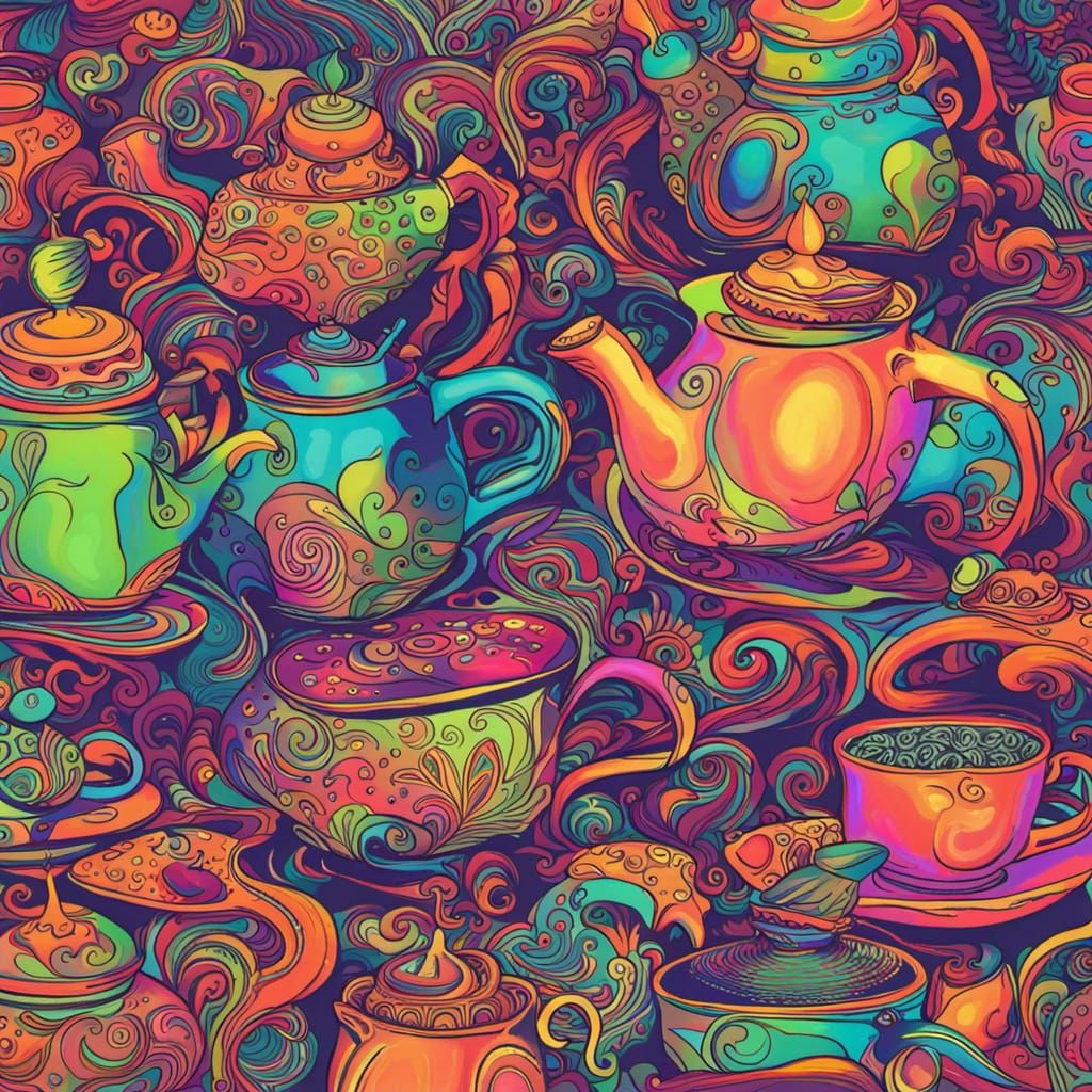 Psychedelic Time for Tea: A Surreal Vision