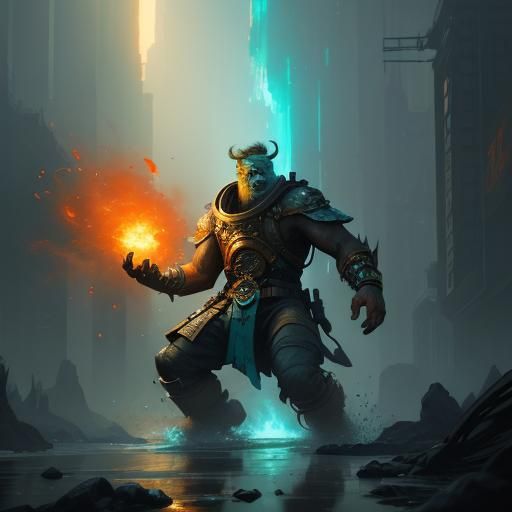 Big Foot Concept Art in Hyperdetailed Style