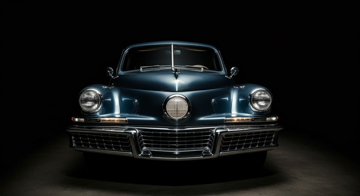 1948 Tucker Torpedo: Classic Cinematic Film Still