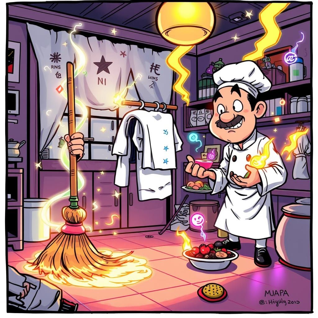 Everyday tasks made extraordinary — enchanted brooms, self-f...