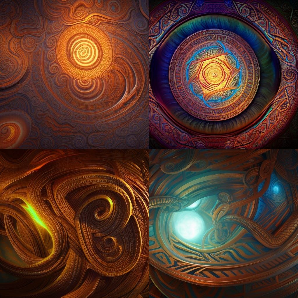 Illuminated Celtic Knotwork and La Tène Swirls