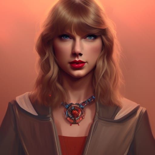 Taylor Swift Midnights Tour Portrait in Digital Art Style