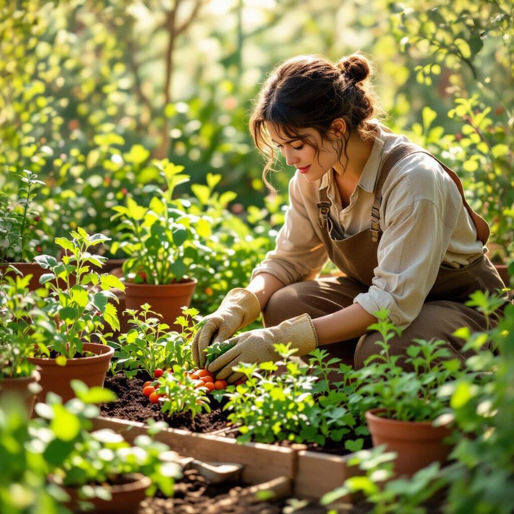 Nurturing a Garden in Impressionistic Style