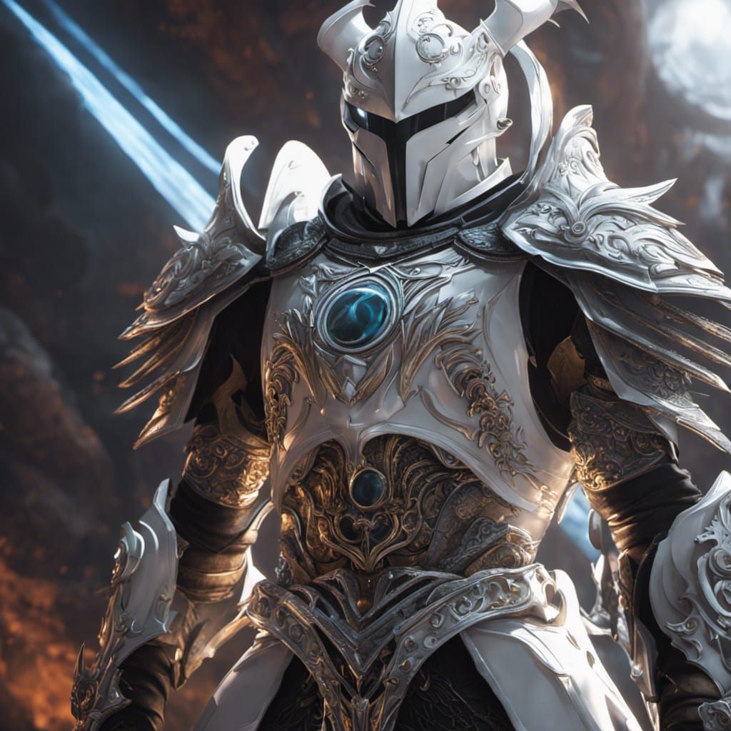 Warlock Warrior Holding a Black Hole in VRay RayTraced Style