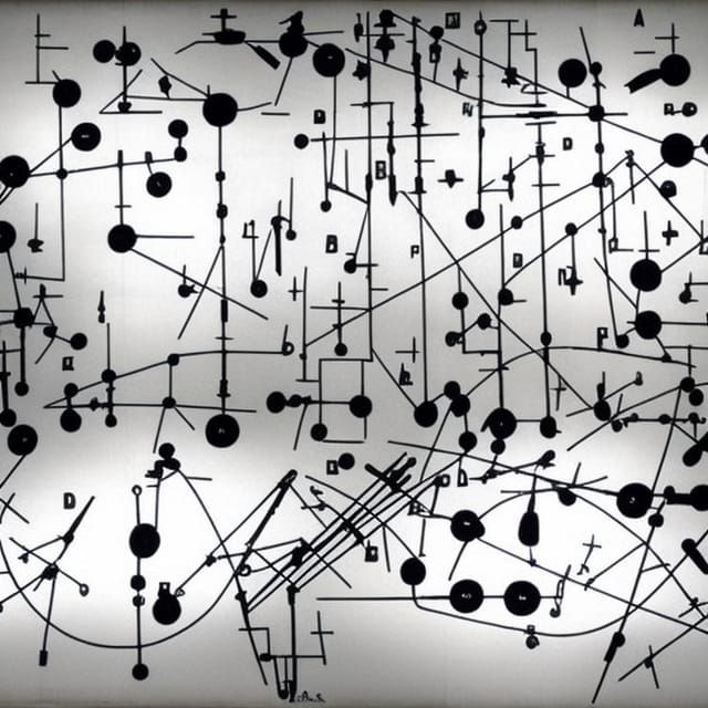 Abstract Graphic Score Inspired by Experimental Music Notati...