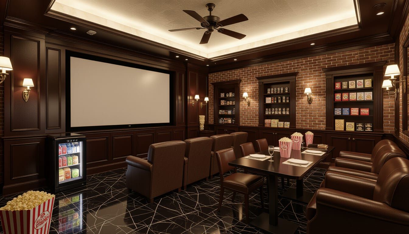 Opulent Victorian Movie Theater with Cinema Screen