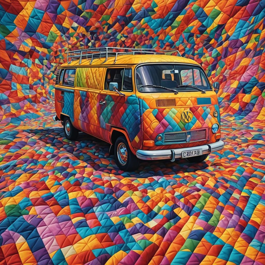 Colorful Combi Van as Splash Art