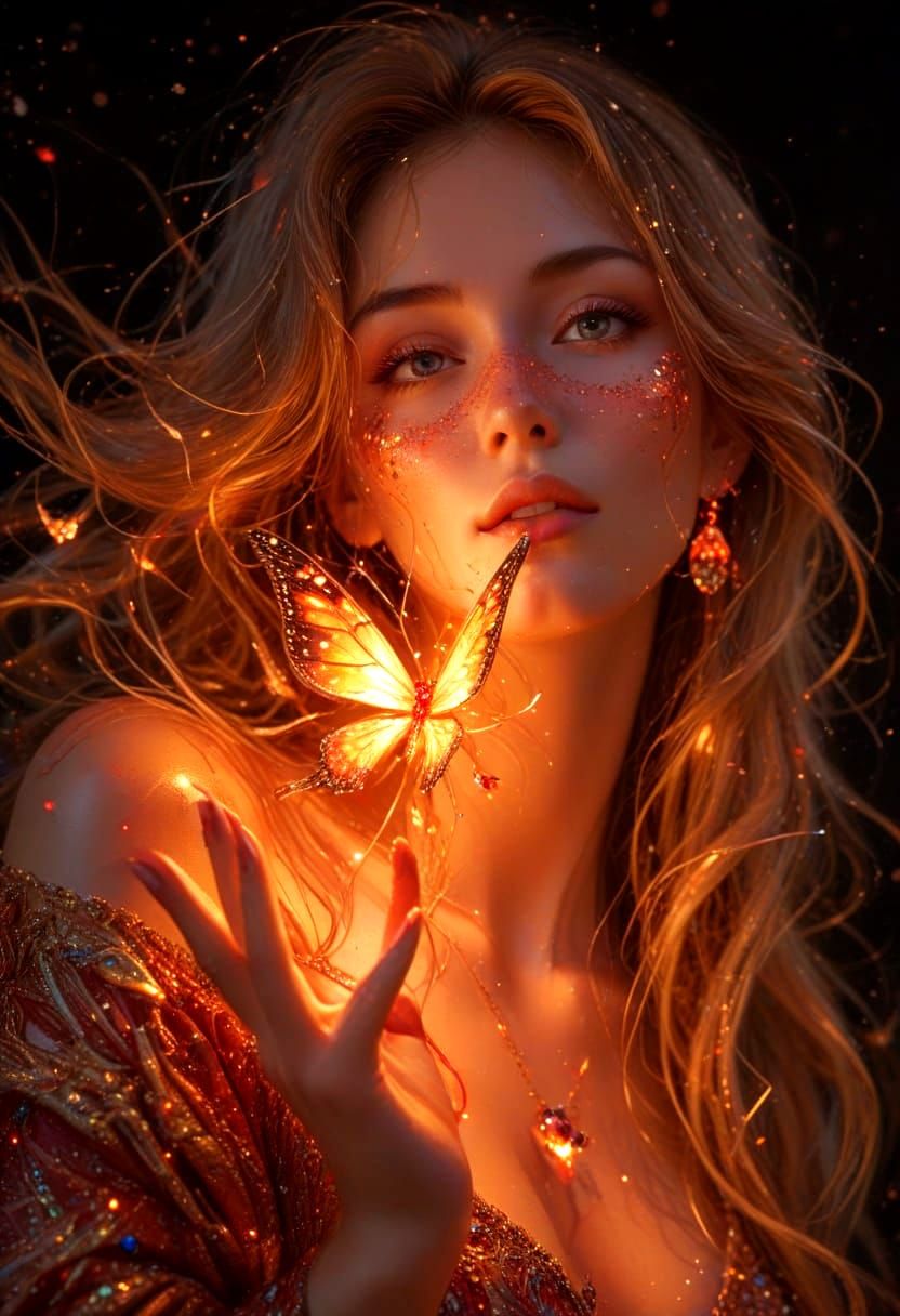 Goddess Fashion Shoot in Alcohol Ink Style