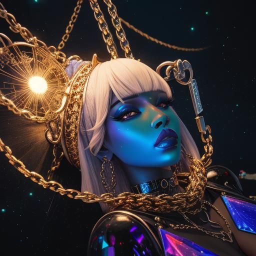 Holographic Astral Cosmic Illustration by Amaringo