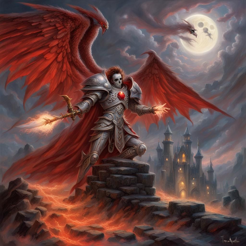 Fallen Aasimar Paladin Uses Necrotic Shroud