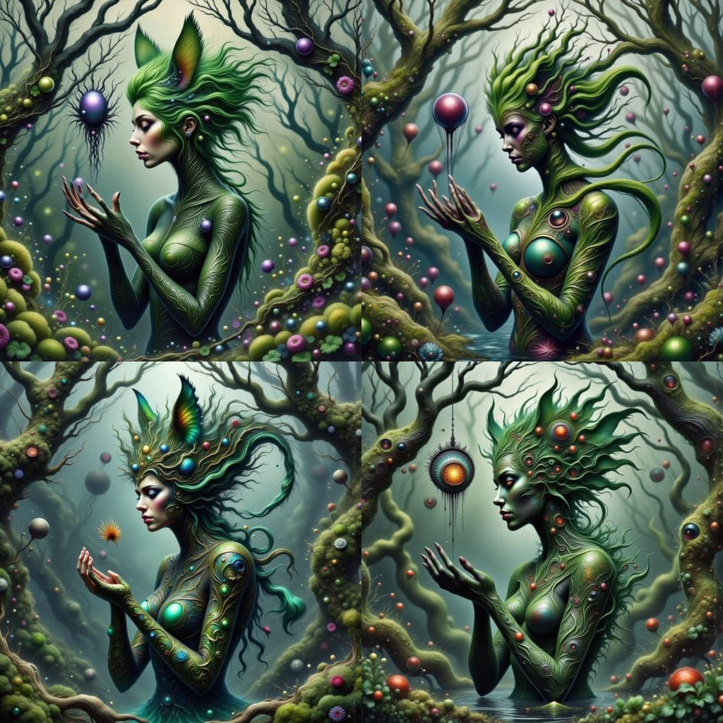 Swamp Witch Queen in Detailed Matte Painting