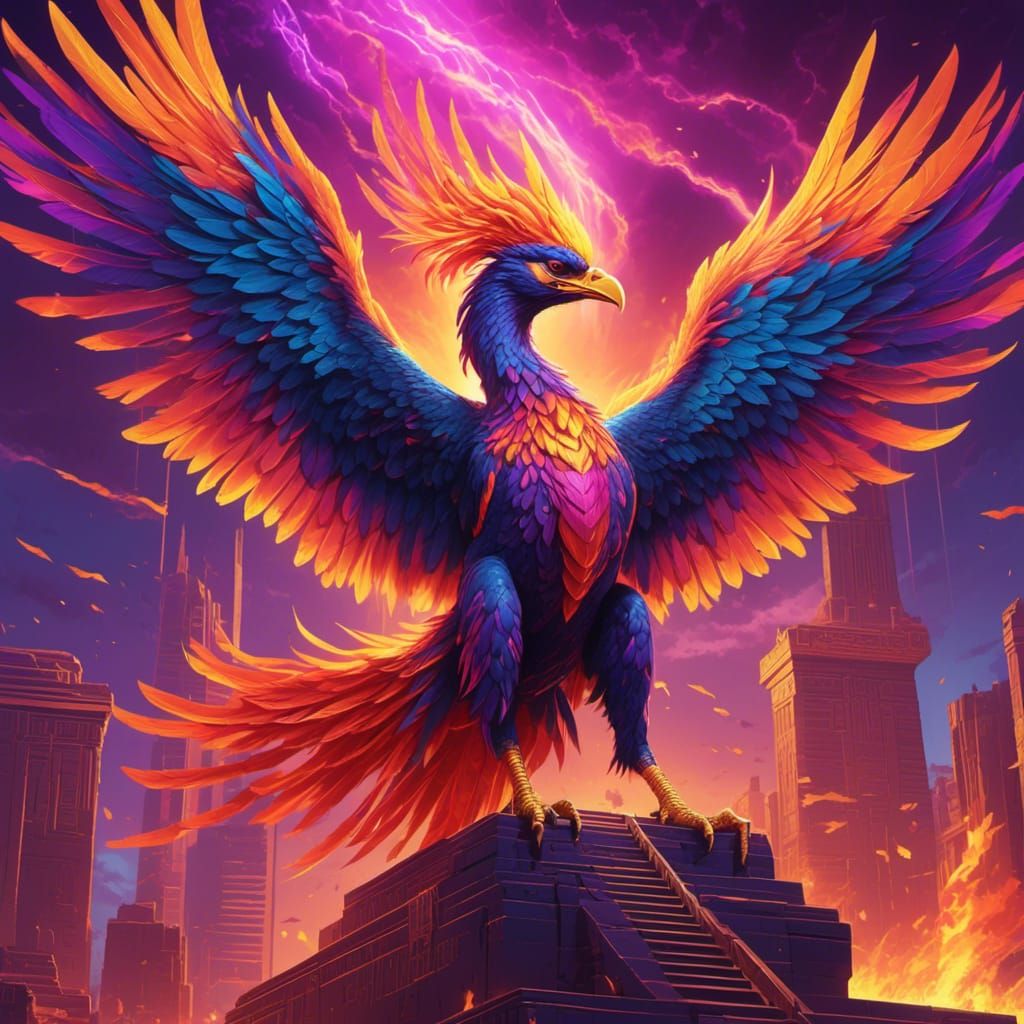 Fiery Phoenix Rising: A Majestic Rebirth