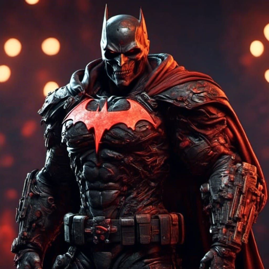 Cinematic 3D Rendering of Overweight Man with Gun