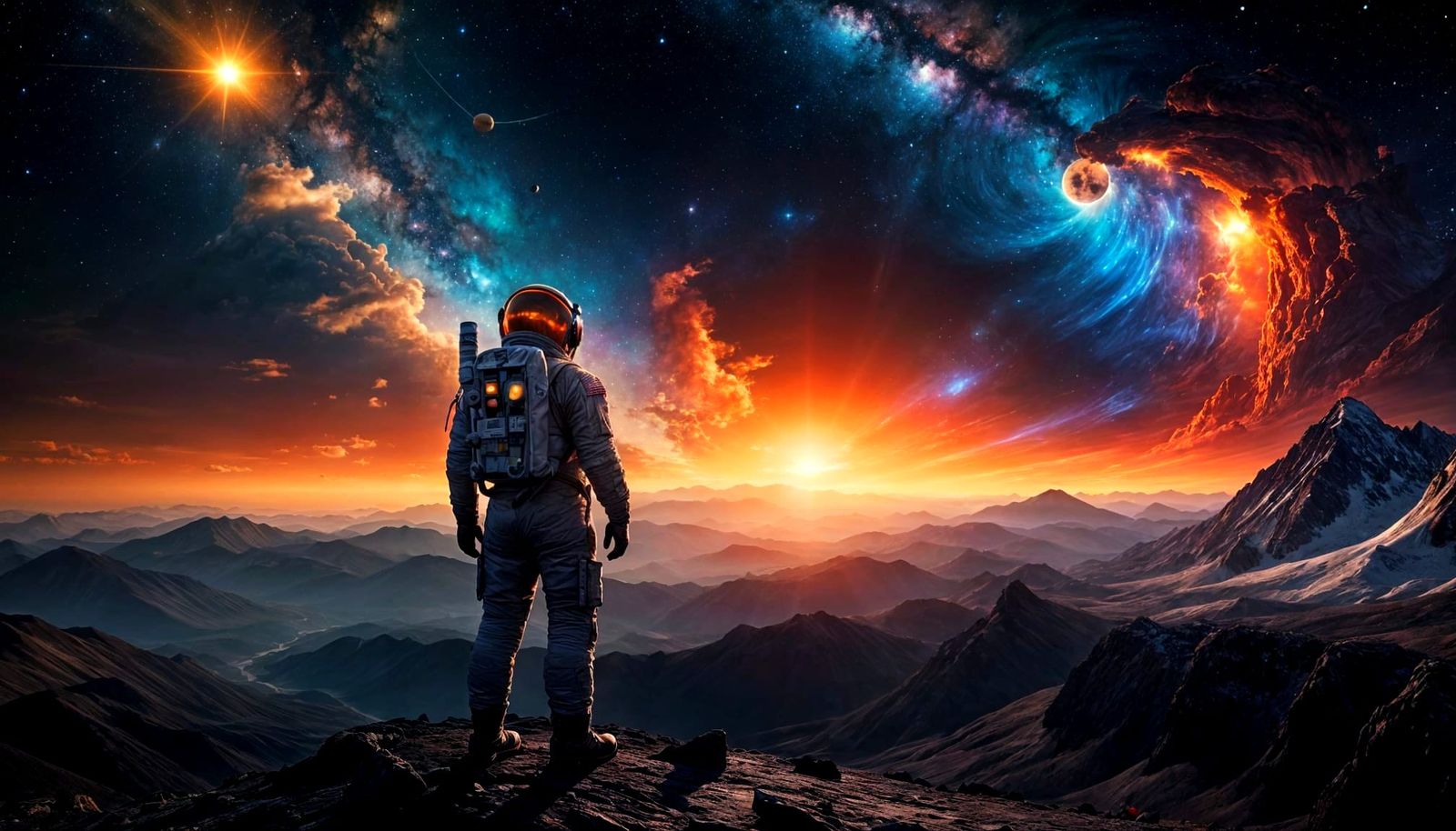 At the edge of space, a sunset reveals its secret