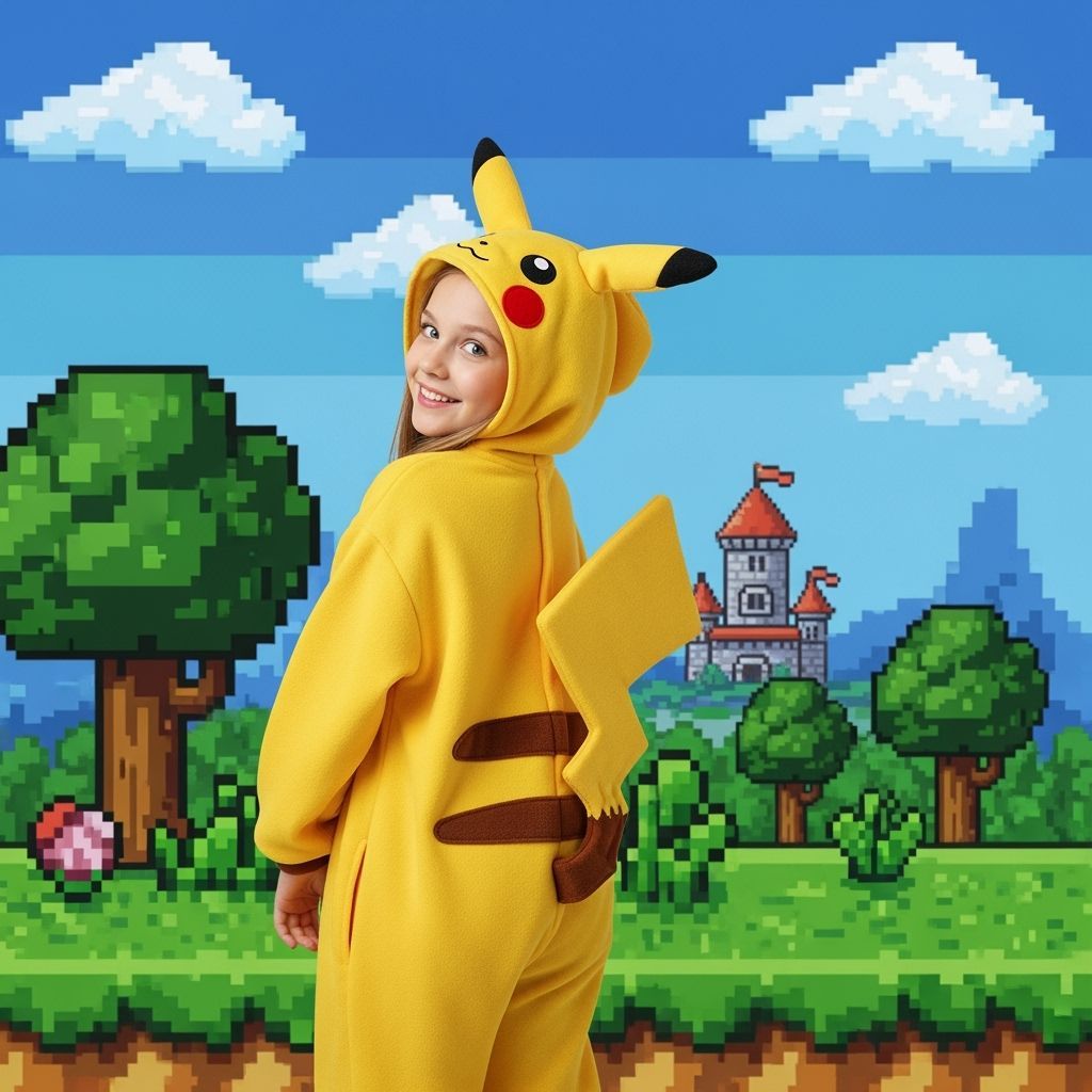 Pikachu Girl in 32x32 Pixel Art Style