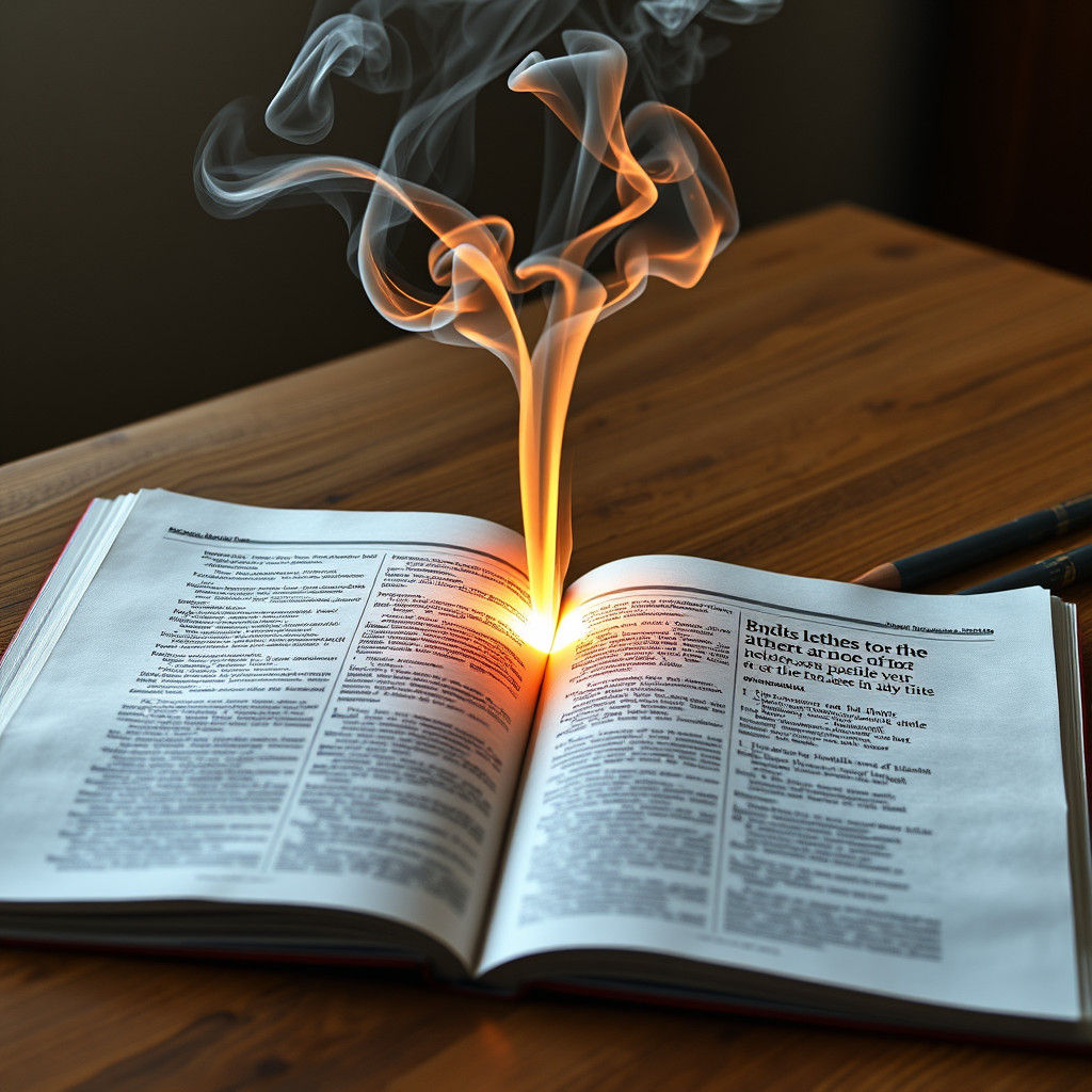 Newspaper Letters Bring Object to Life in Smoke