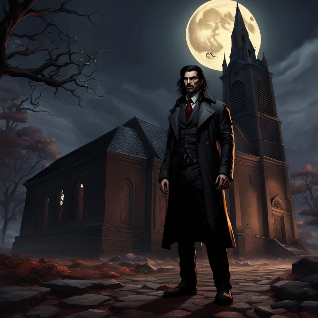 Vampire Character in Dark Fantasy Style