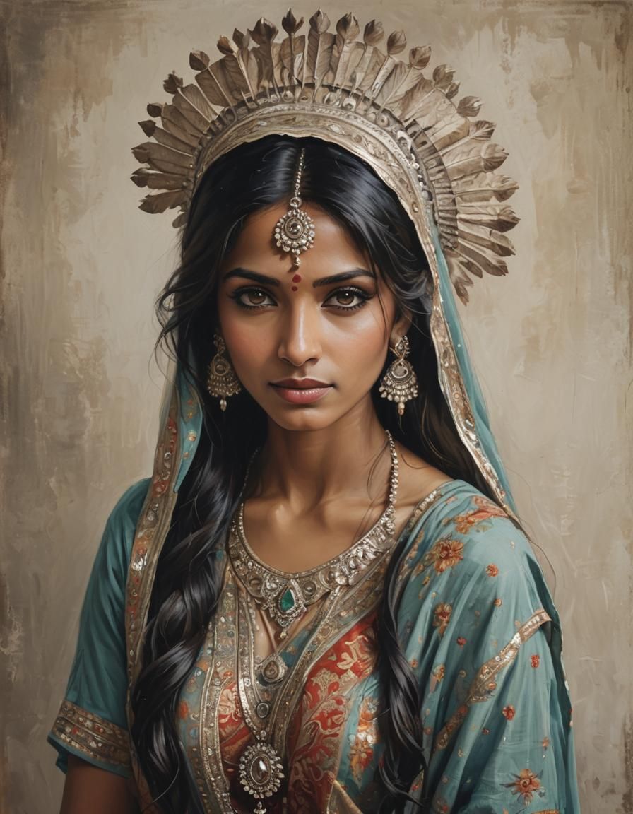 Portrait of a Beautiful Indian Woman