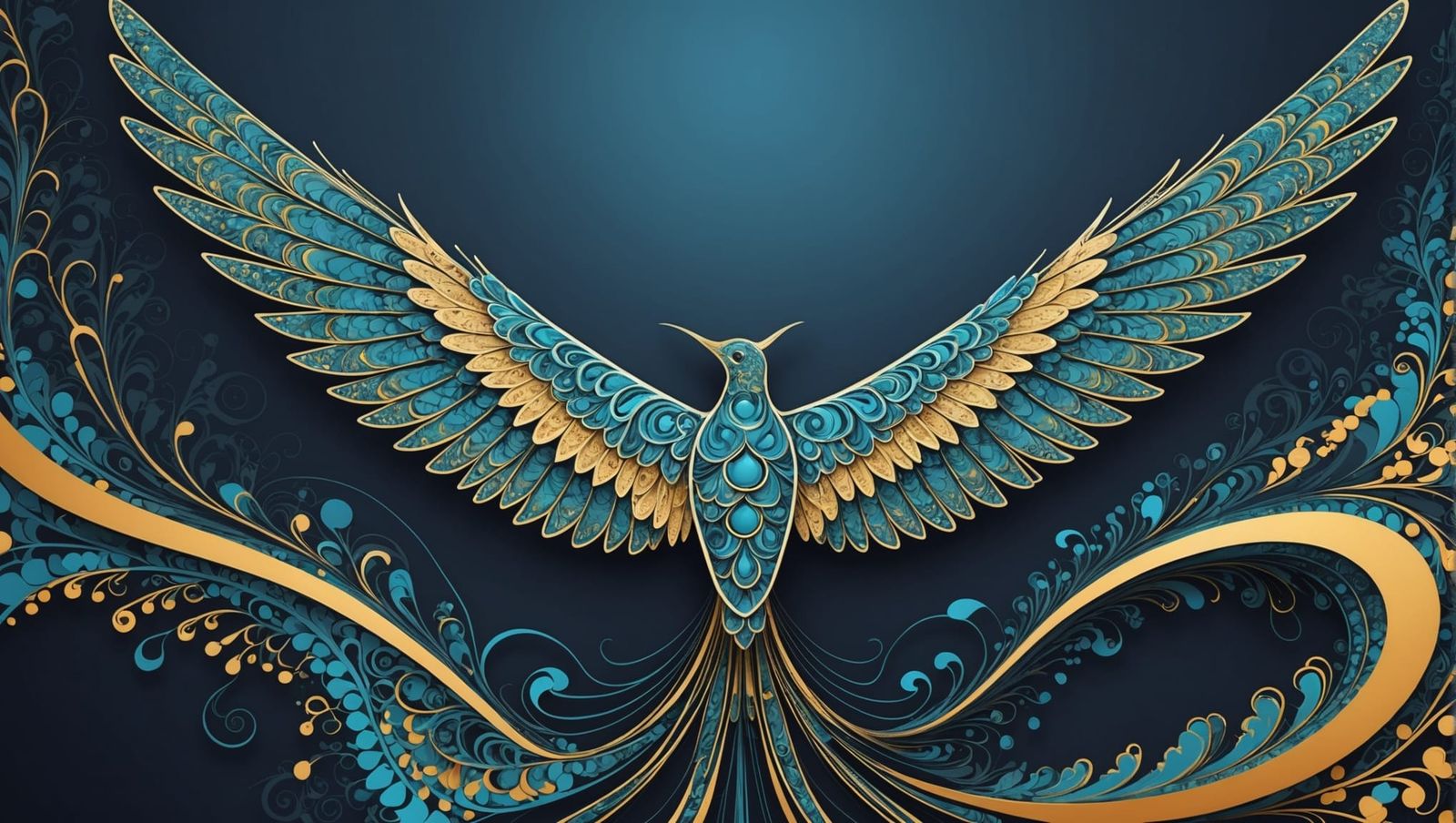 Abstract Vector Fractal Cover for Psychology Course