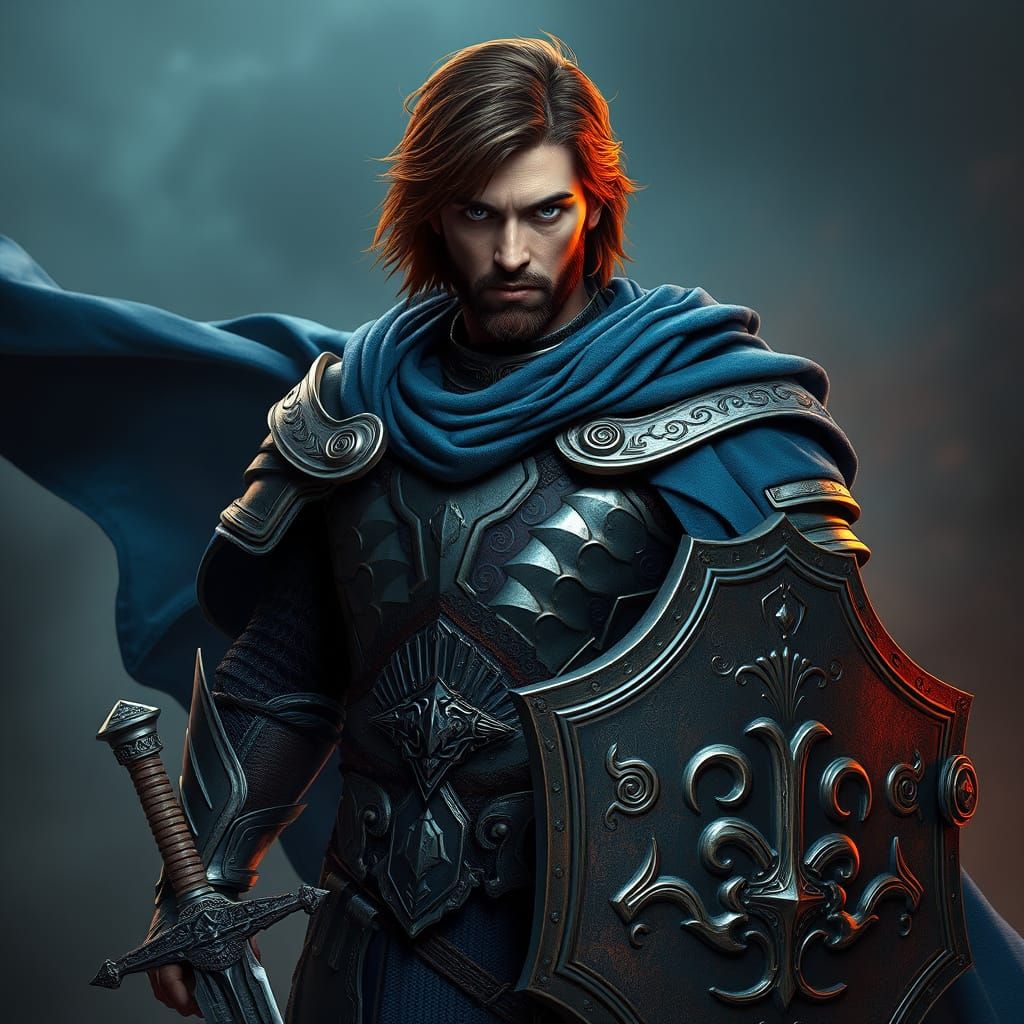 Majestic Warrior in Steel Armor